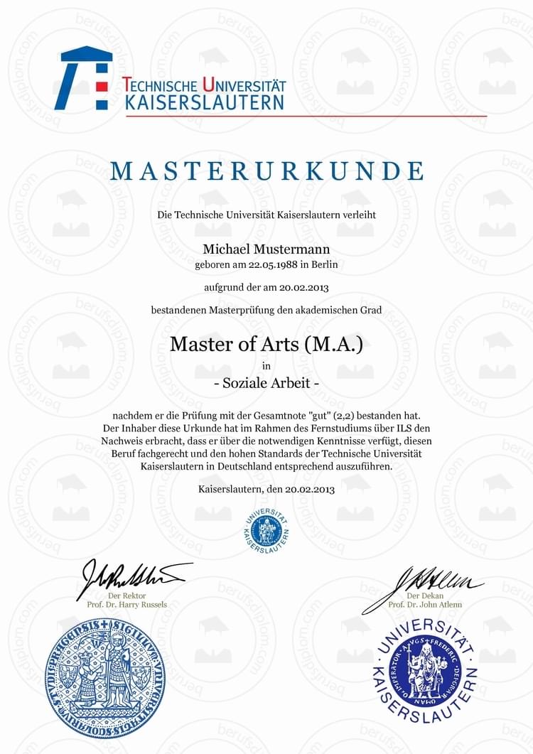 master urkunde kaufen masterzertifikat deutschland beispiel